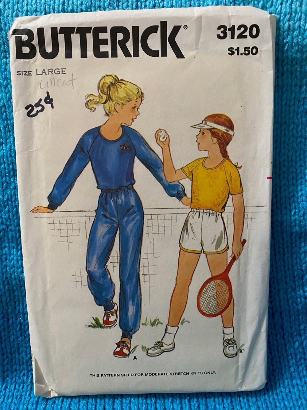 Butterick 3120 girls sweat suit pattern